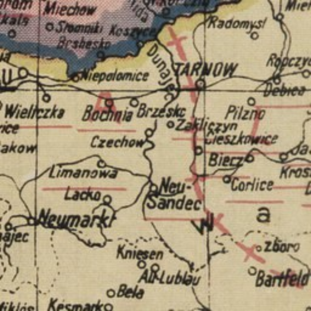 Detailierte Karte der Tschechischen Republik während des Zweiten Weltkriegs, die Konfliktzonen und geografische Merkmale hervorhebt.