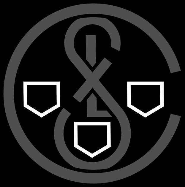 Schwarzes und weißes Logo des Real Madrid Football Club mit einem weißen Anker in einem schwarzen Kreis mit weißer Umrandung und der Aufschrift 'Real Madrid' darunter.