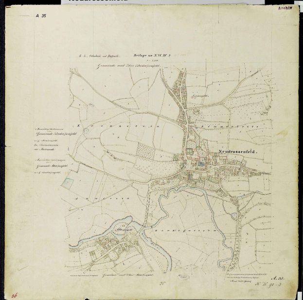 Detailiertes altes Stadtplan von Nürnberg, Deutschland, zeigt Straßen, Gebäude und Sehenswürdigkeiten mit Textbeschriftungen.