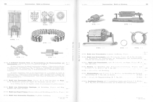 Ein detailliertes technisches Buch, das aufgeschlagen eine Vielzahl von Elektromotoren mit begleitendem Text und Bildern zeigt.