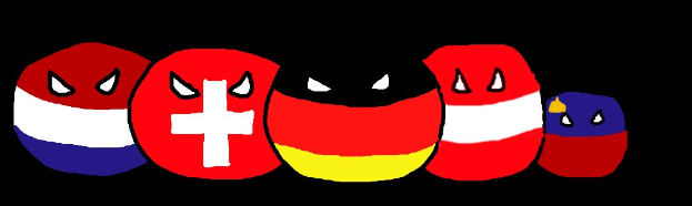 Cartoon-Gesichter zeigen Frustration mit dem Text "Das ist einige harte germanische Scheiße, in die du dich da hineinmanövriert hast."